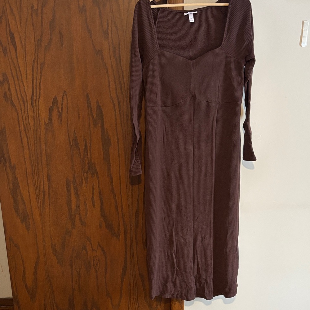 Isabel Maternity by Ingrid & Isabel Long Sleeve Brown Dress